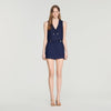 Babylone Striped sequin skort Dark Navy