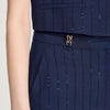 Babylone Striped sequin skort Dark Navy