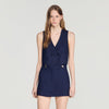 Babylone Striped sequin skort Dark Navy