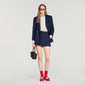 Altheora Striped wool skort Navy Blue