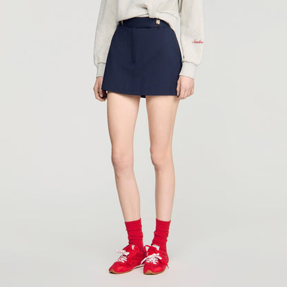 Altheora Striped wool skort Navy Blue