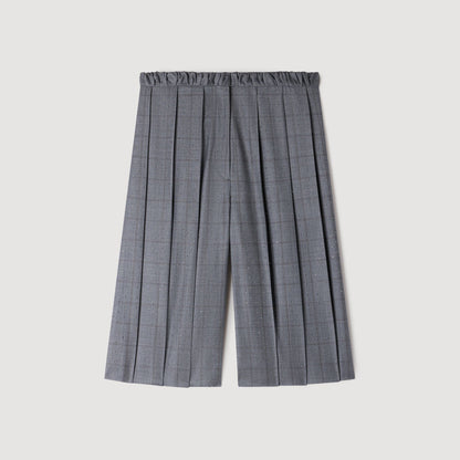 Nathan Check wool shorts Dark Grey