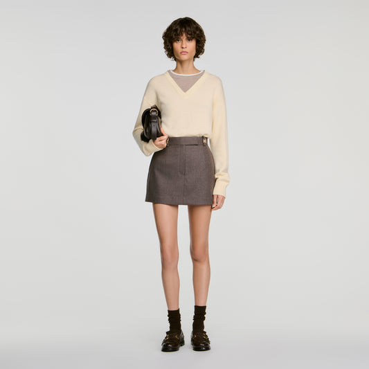 Jimmy Wool skort Greige