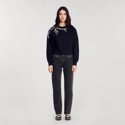Embellished Sweatshirt Black