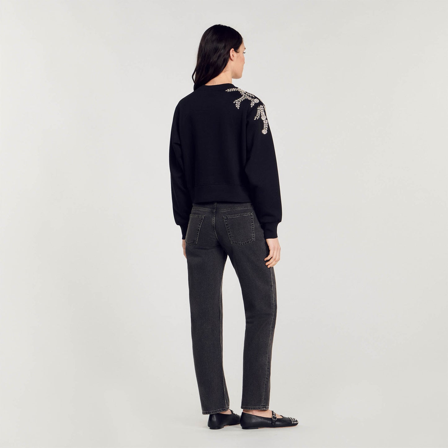 Embellished Sweatshirt Black