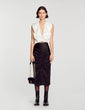 Passy Satin-Effect Crop Top White