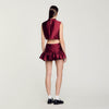 Satin Crop Top Bordeaux