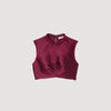 Satin Crop Top Bordeaux