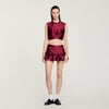 Satin Crop Top Bordeaux
