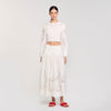 Donie Poplin Crop Top Ecru