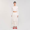 Donie Poplin Crop Top Ecru