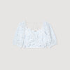 Roseraie Guipure Lace Top Sky Blue