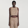 Javier Tweed Vest Brown