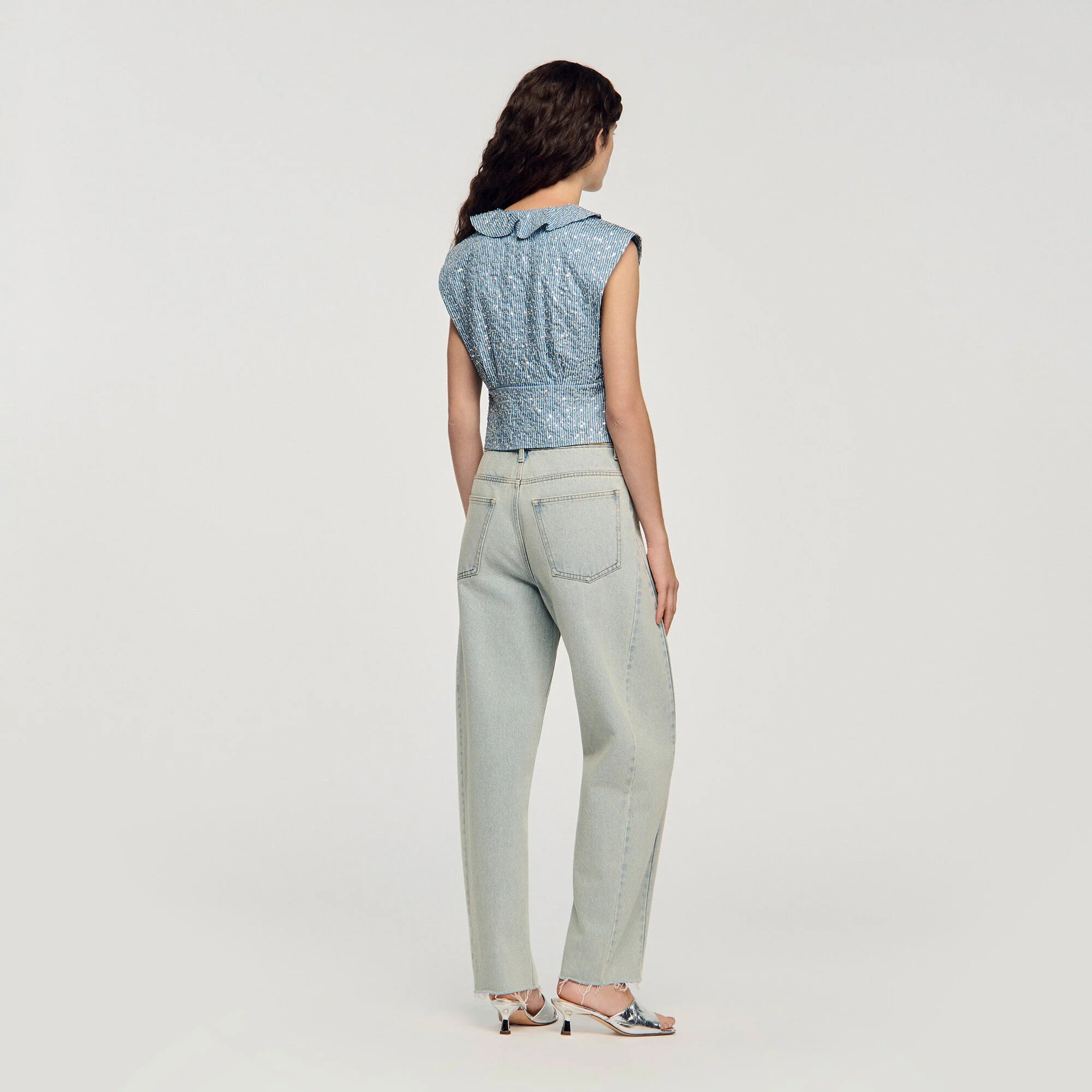 Iseo Sequin Top Blue