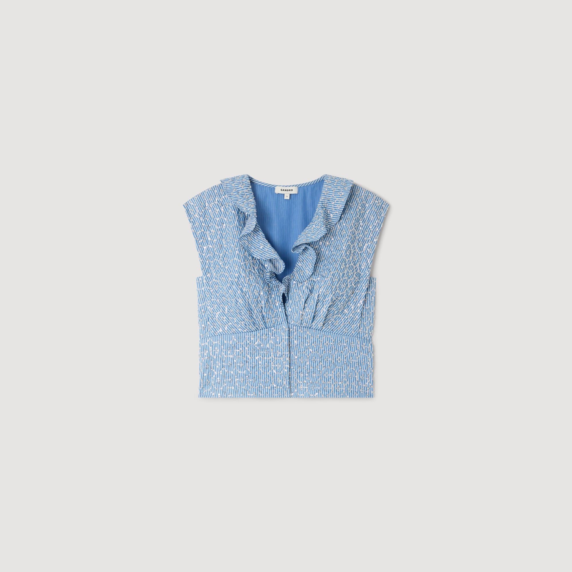Iseo Sequin Top Blue