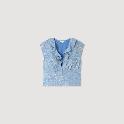 Iseo Sequin Top Blue