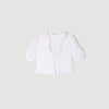 Aleo Ruffled Crop Top White