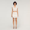 Nayana Guipure Lace Crop Top White