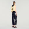 Litoralia Pleated Tie-Back Top Straw