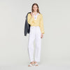 Amber Striped Cotton Top Yellow