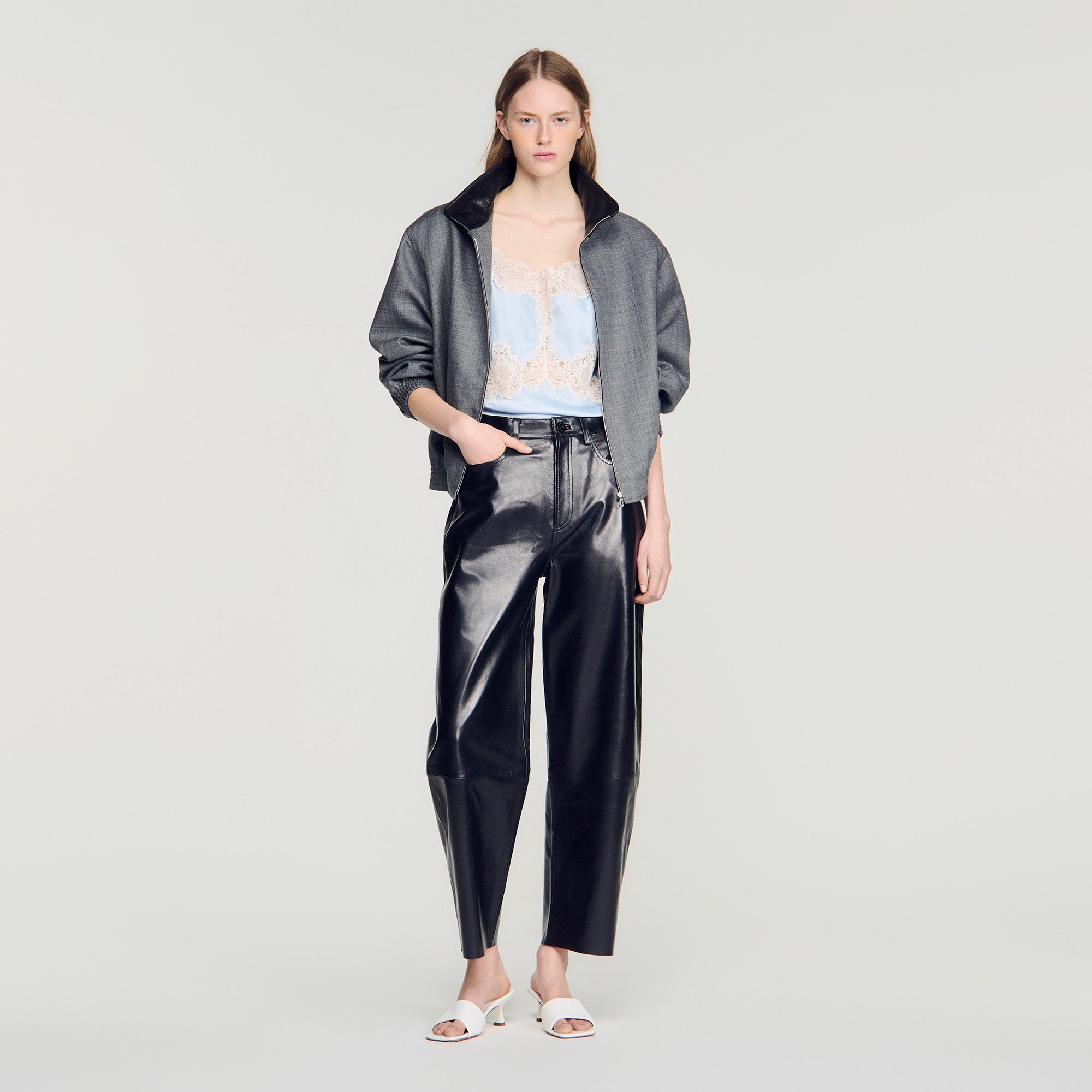 Plumeti  Top Blue / Ecru