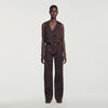 Matthew Striped crop top Marron / Bleu