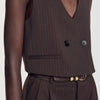 Matthew Striped crop top Marron / Bleu