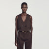 Matthew Striped crop top Marron / Bleu