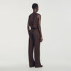 Matthew Striped crop top Marron / Bleu