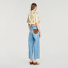 Calaventa Paisley print crop top Light Yellow