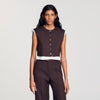 Andrews 2-in-1 wool crop top Light Brown