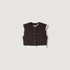 Andrews 2-in-1 wool crop top Light Brown