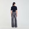 Rhinestone Cropped T-Shirt Black