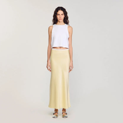 Tulum Beaded Crop Top Ecru