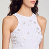Oasis Beaded And Rhinestone Tank Top White