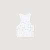 Oasis Beaded And Rhinestone Tank Top White