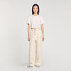Beaded Cropped T-Shirt White
