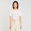 Beaded Cropped T-Shirt White