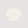 Beaded Cropped T-Shirt White