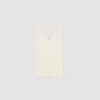 Neva Rib Knit Vest Top Ecru Ecru