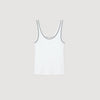 Black / White Ribbed Vest Top