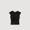 Draped T Shirt Black