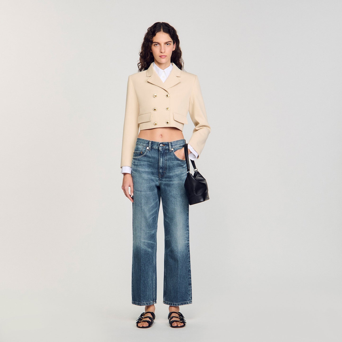 Cropped Jacket Sand