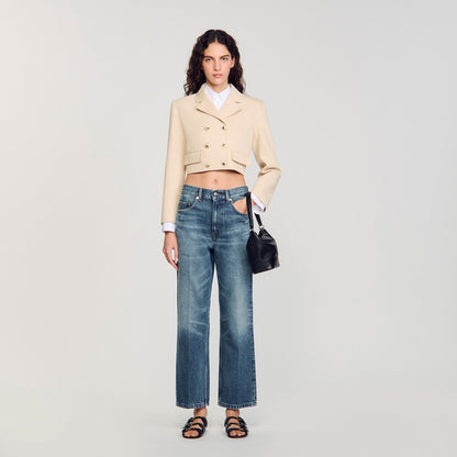 Cropped Jacket Sand