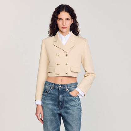 Cropped Jacket Sand