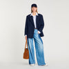 Wool Blend Suit Jacket Navy Blue