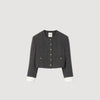 Tours Rhinestone Tailored Jacket Grey / Brown