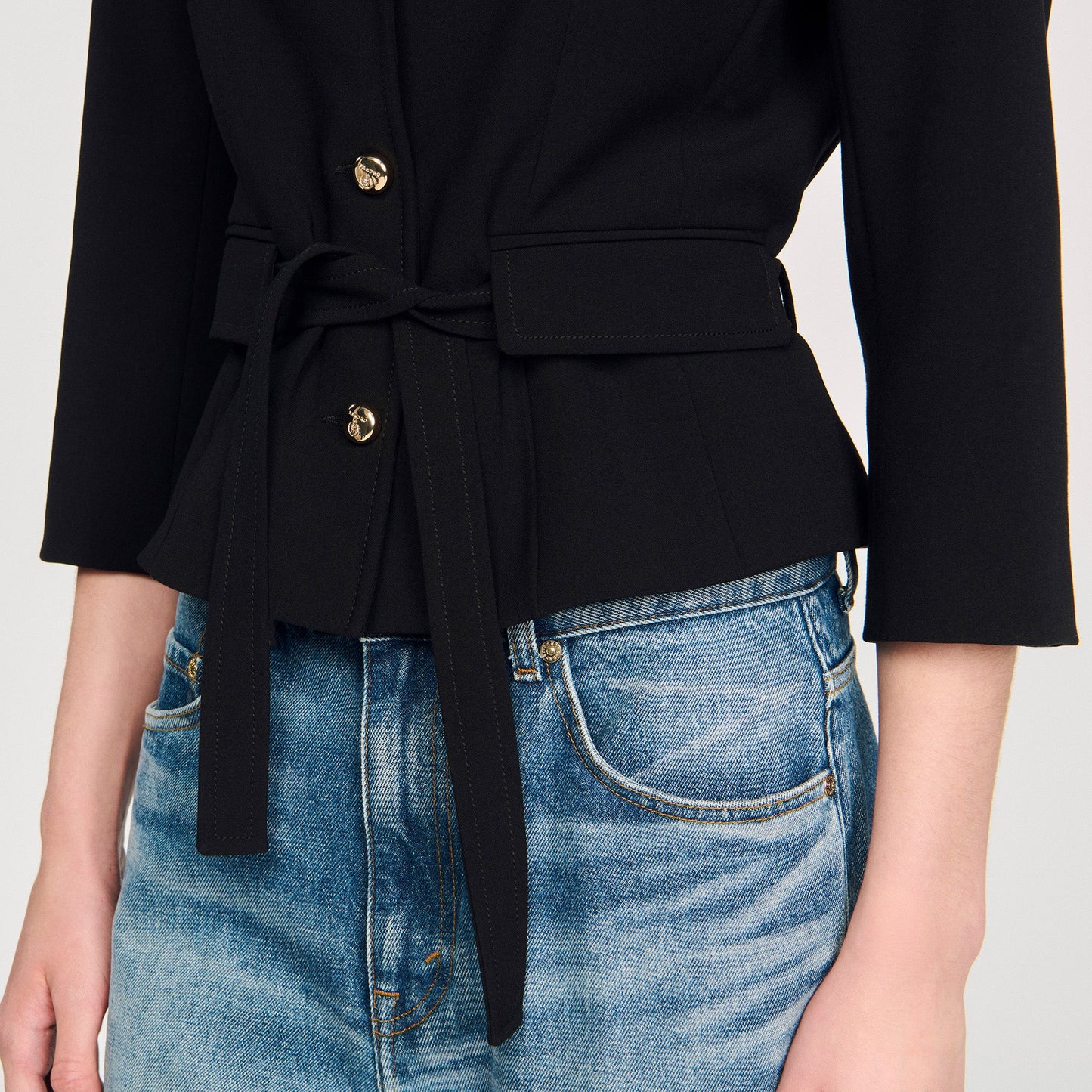 Amor Short Tailored Jacket Black