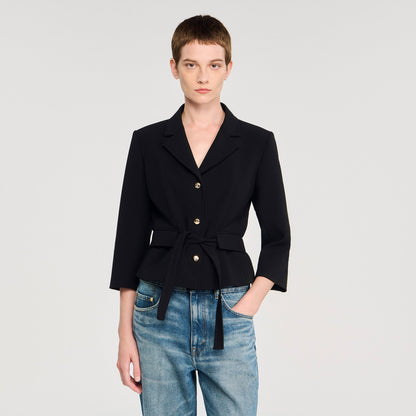 Amor Short Tailored Jacket Black