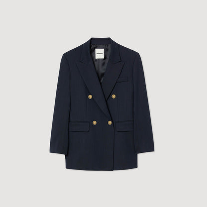 Theane Pinstripe jacket Navy Blue